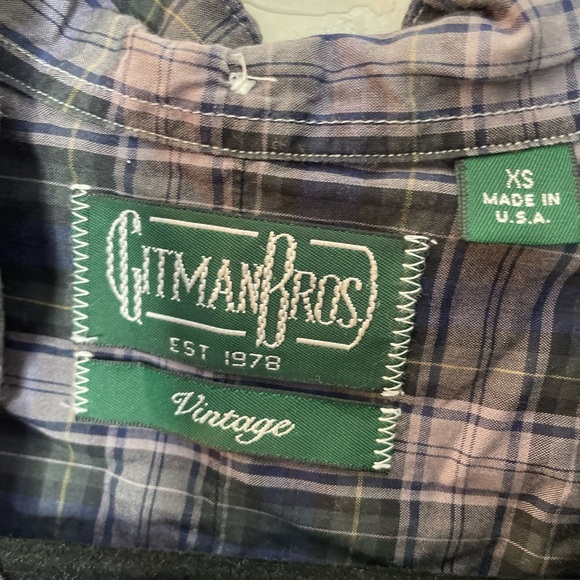 Glad Gitman bros plaid, casual, button-down shirt, size extra small - Picture 3 of 8
